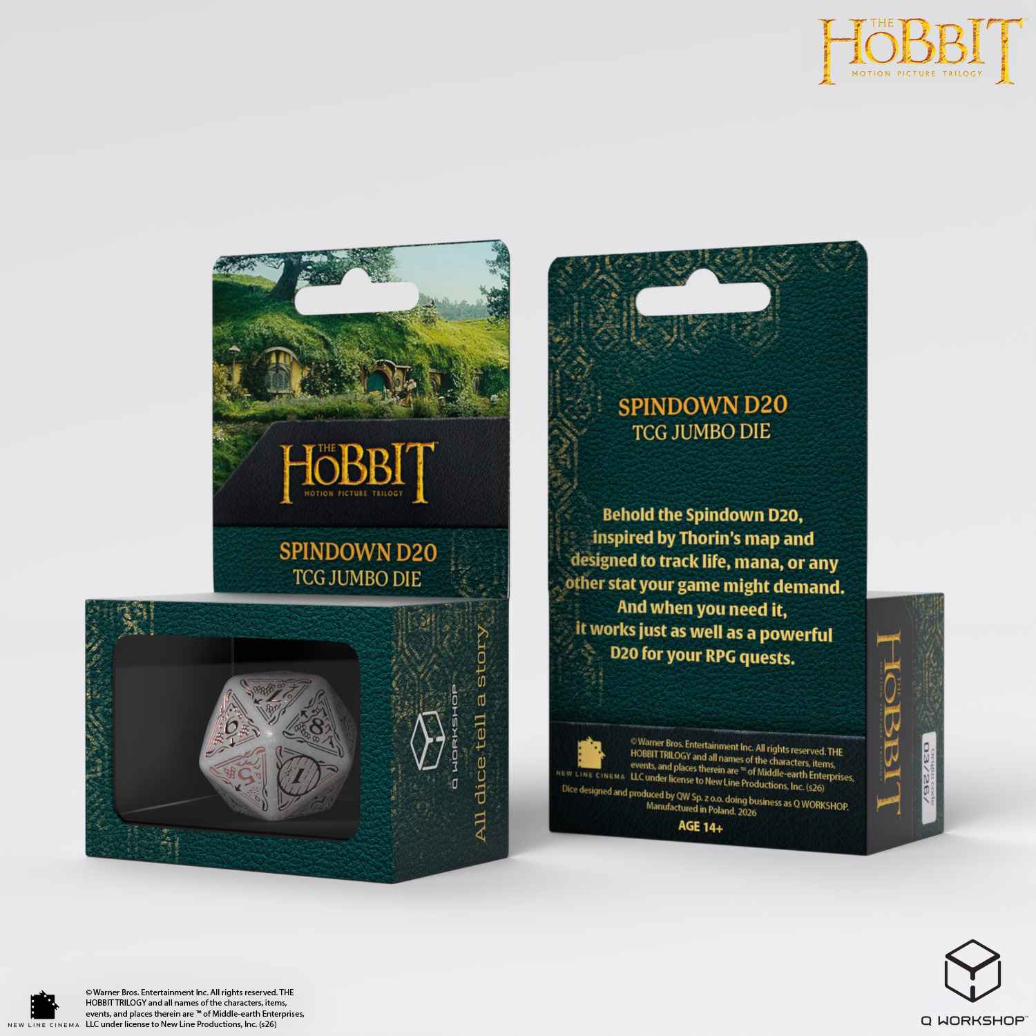 The Hobbit Spindown D20 - Radiant TCG Jumbo Die