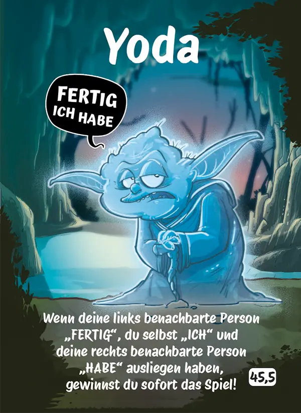 Karte 45,5 des Kartenspiels FERTIG ICH HABE