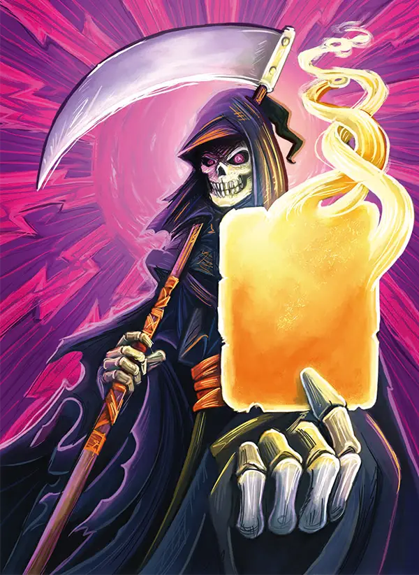 Illustrationen der Karte 40,5 des Kartenspiels FERTIG ICH HABE