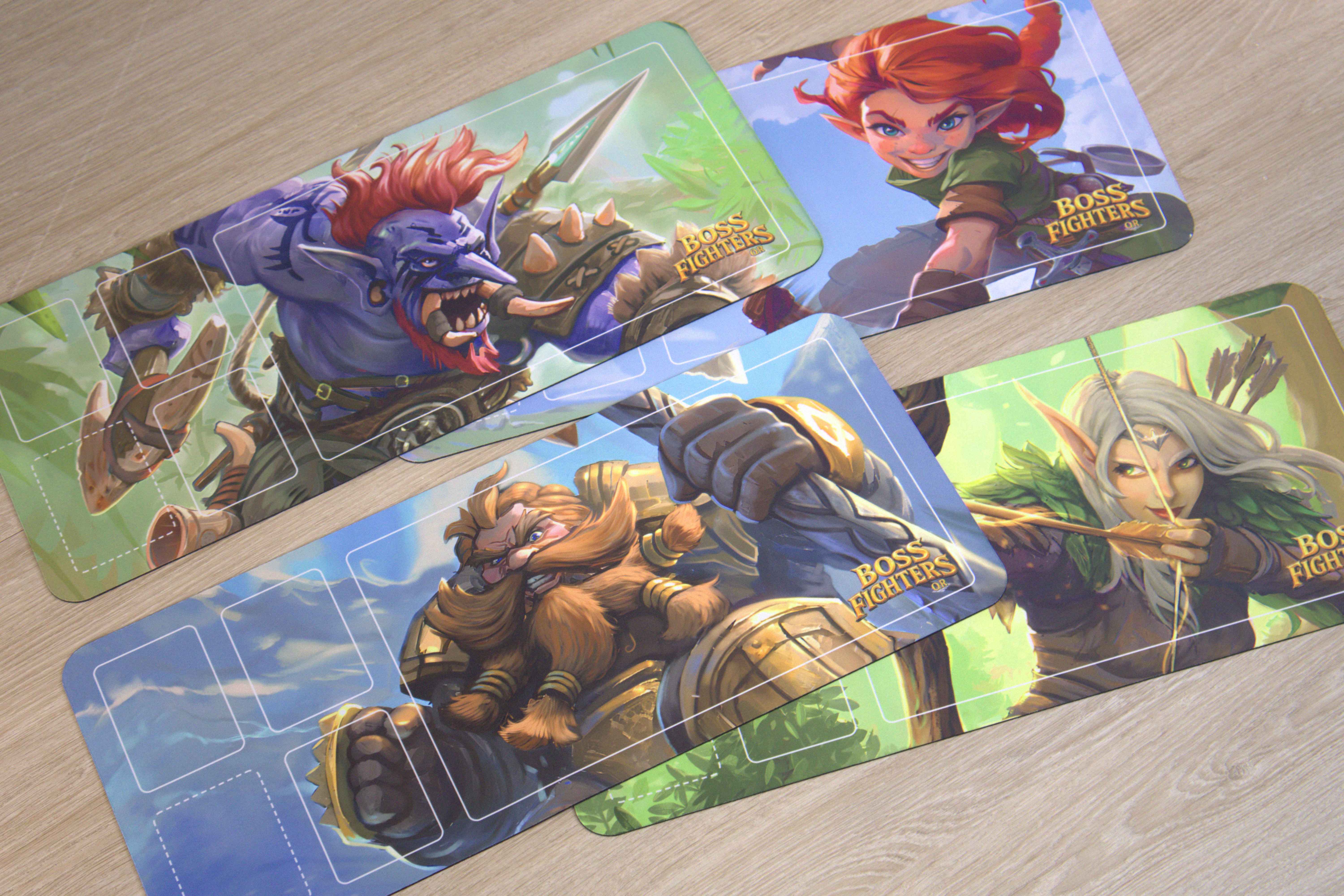 Boss Fighters QR Spielmatten (4 Stück)