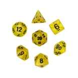 Würfelset Pearl: Yellow /Black (7)