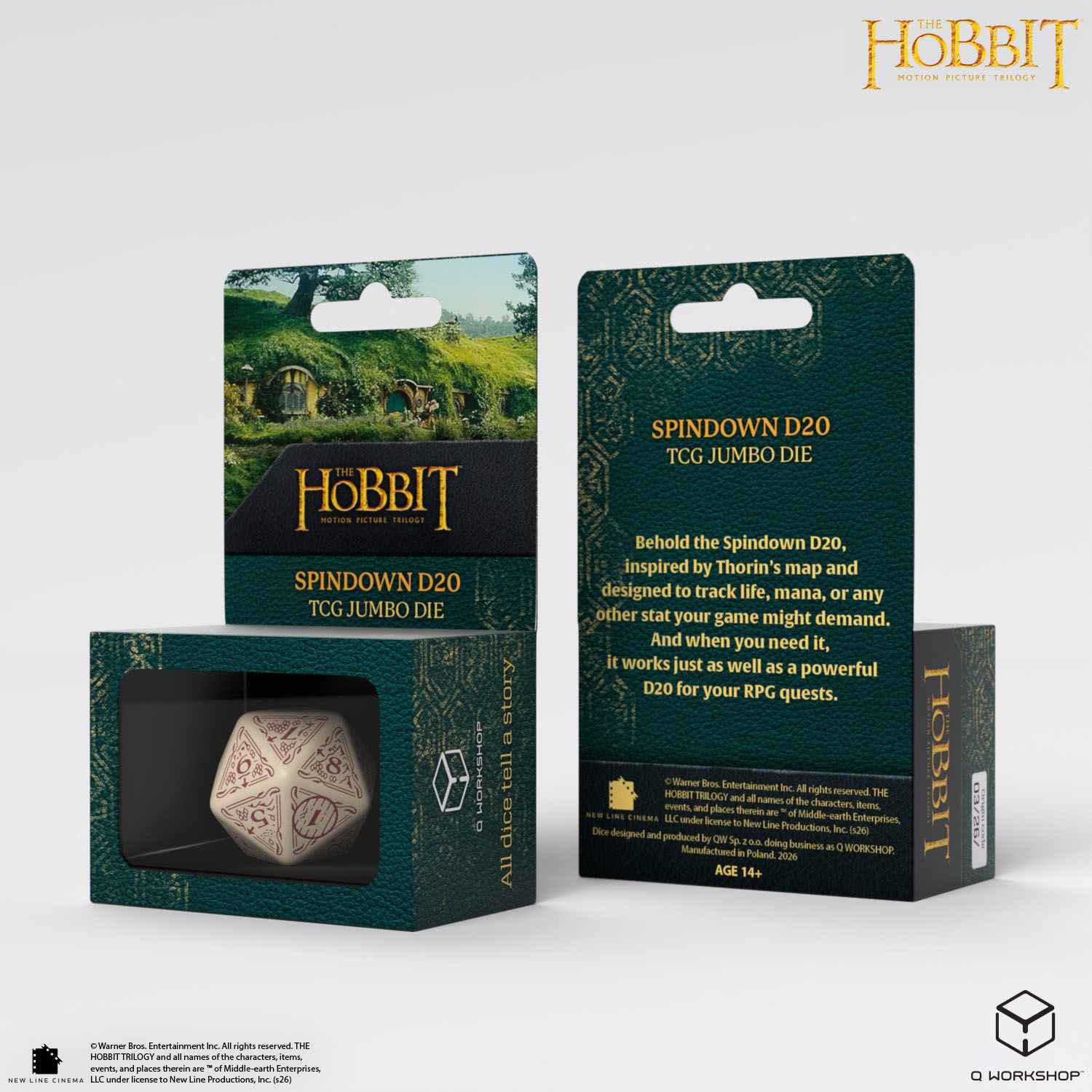 The Hobbit Spindown D20 - Terra TCG Jumbo Die