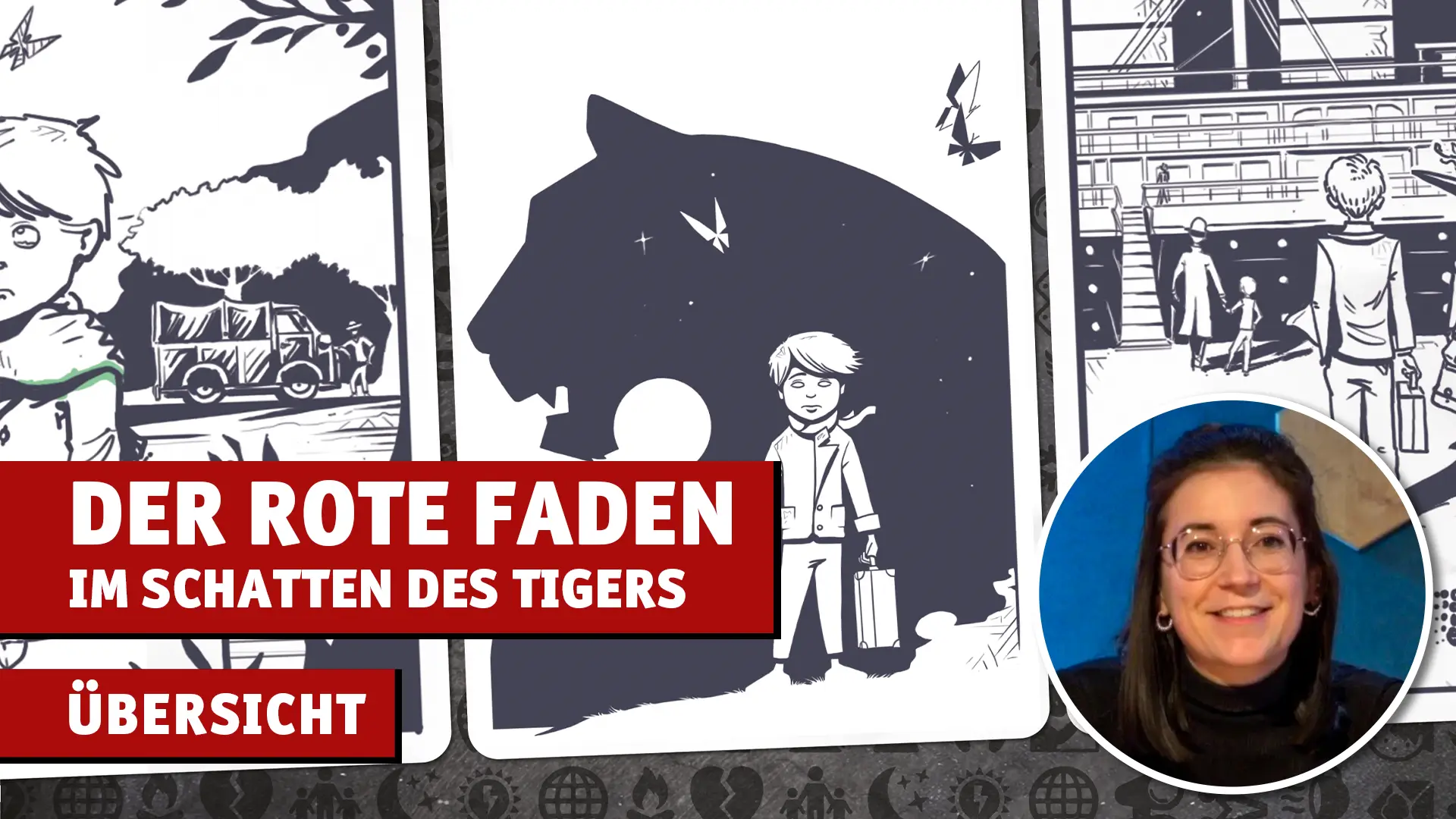 Thumbnail für Übersichtsvideo zum Brettspiel Der Rote Faden - Im Schatten des Tigers