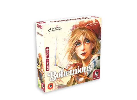 Produktgrafik des Brettspiels Bohemians
