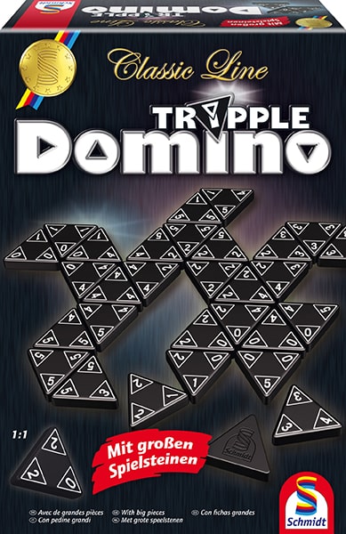 Classic Line: Tripple-Domino mit großen Spielsteinen