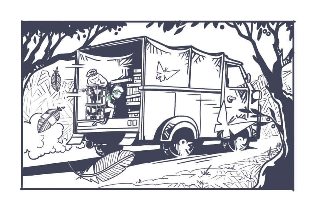 Grafik aus dem Spiel Der rote Faden – Im Schatten des Tigers, LKW