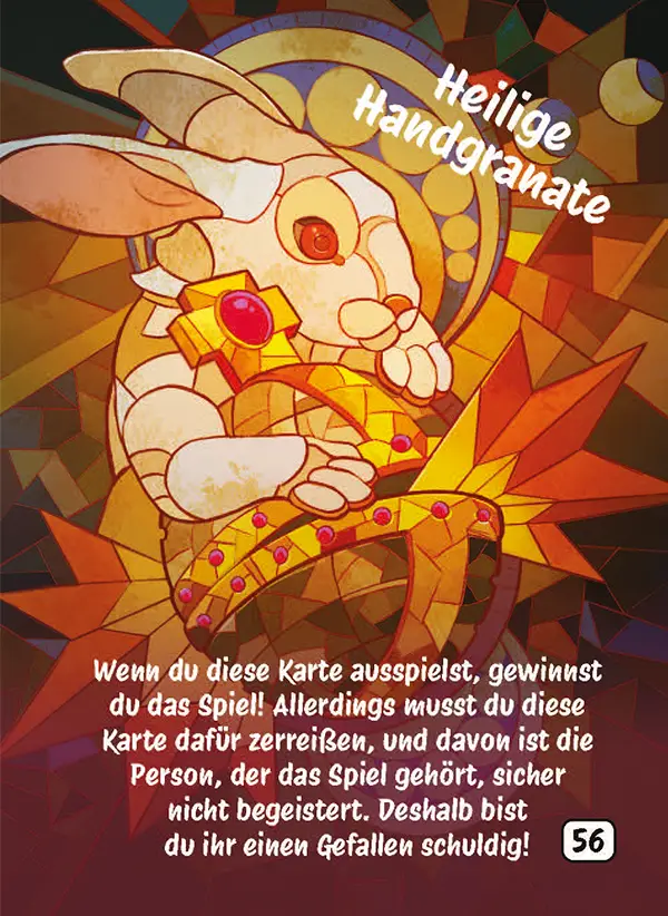 Karte 56 des Kartenspiels ICH HABE FERTIG