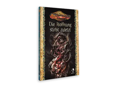 Produktgrafik des Bands Die Hoffnung stirbt zuletzt für das Rollenspielsystem Cthulhu