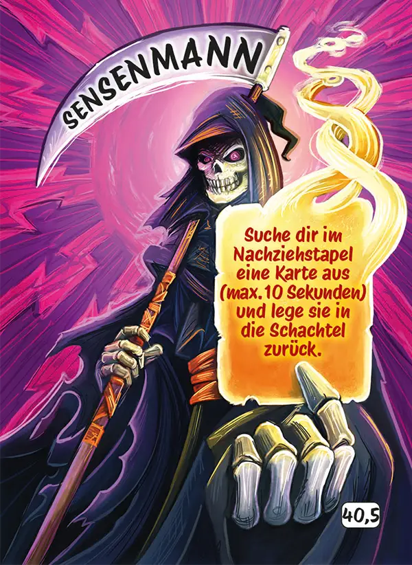 Karte 40,5 des Kartenspiels FERTIG ICH HABE