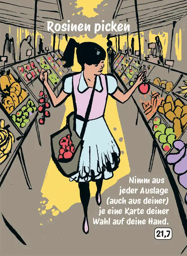 Karte 21,7 des Kartenspiels FERTIG ICH HABE