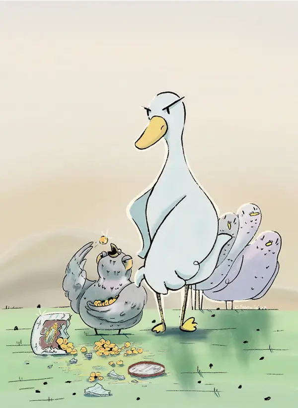 Illustrationen der Karte 28 des Kartenspiels ICH HABE FERTIG