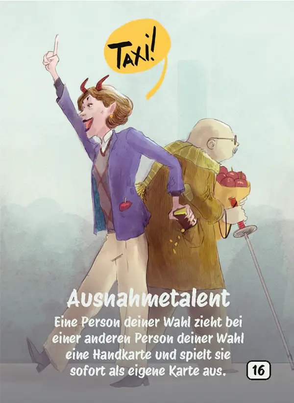 Karte 16 des Kartenspiels ICH HABE FERTIG