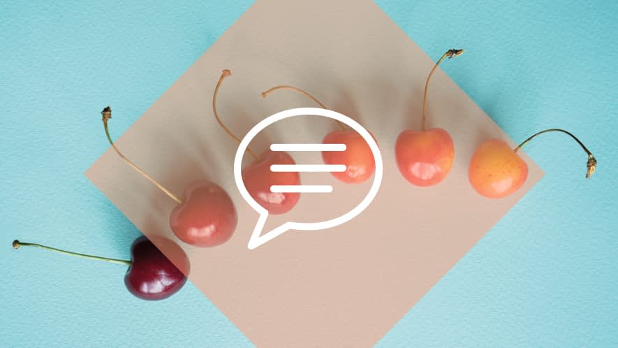 Nachgefragt: rote Kirschen auf türkisem Grund