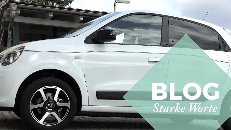 weißes Auto und Störer Blog Starke Worte