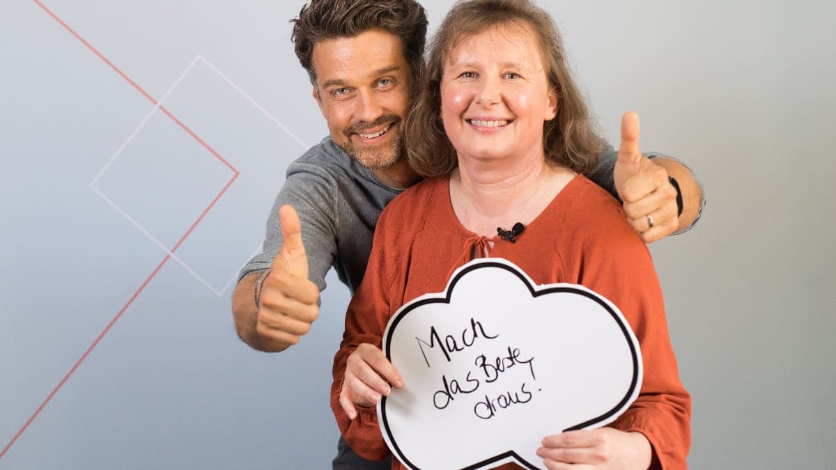 MS-Betroffene Simone mit Wayne Carpendale MS-Betroffene Simone mit Wayne Carpendale