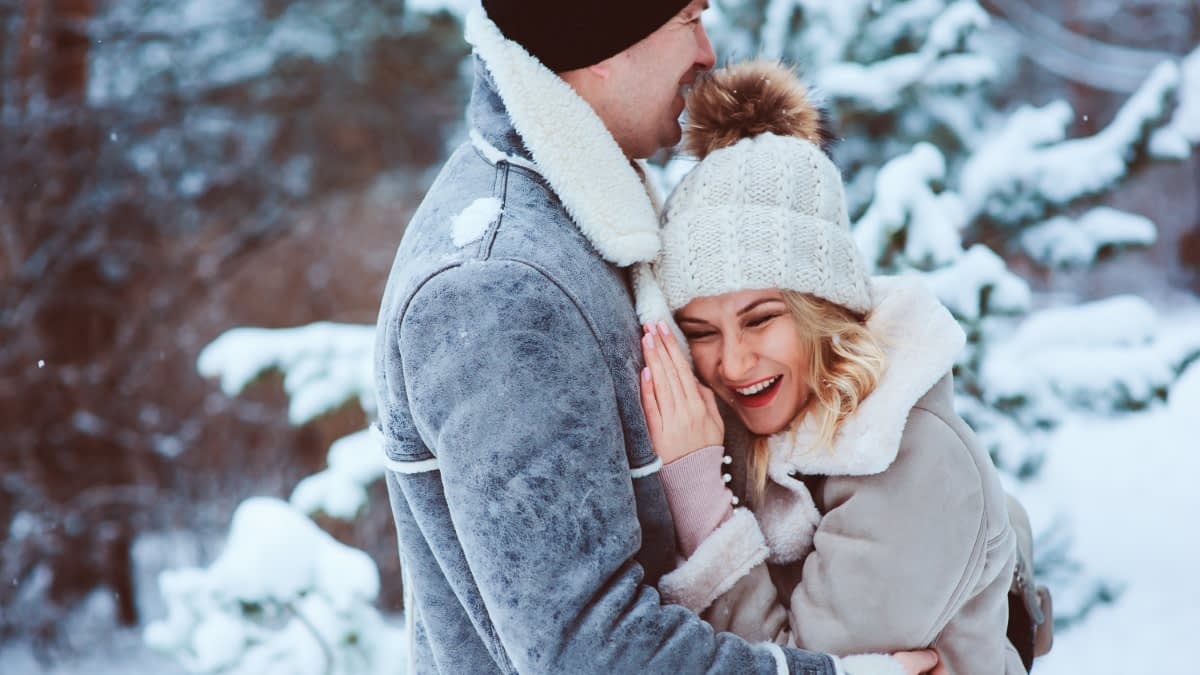 Pärchen im Schnee