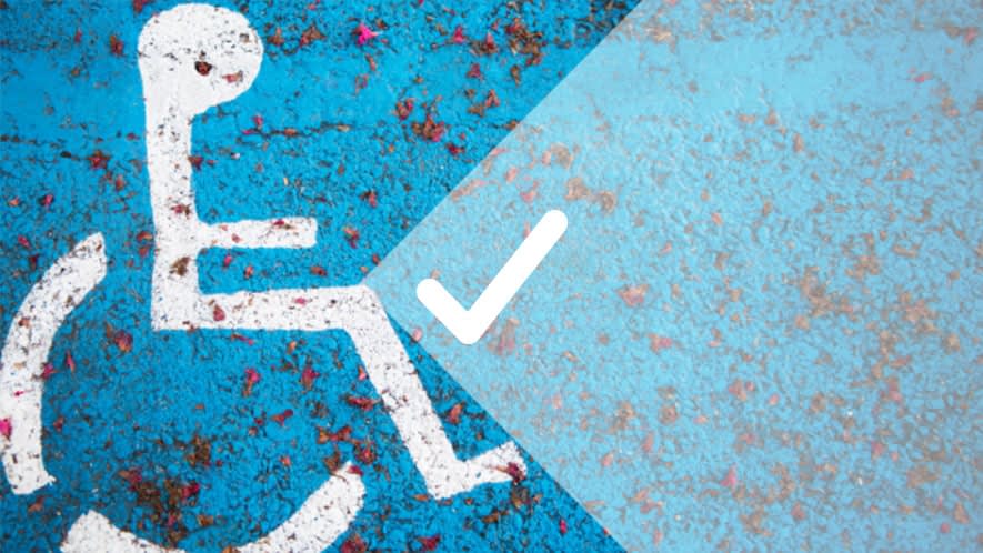 Parkfläche für Menschen mit Behinderung