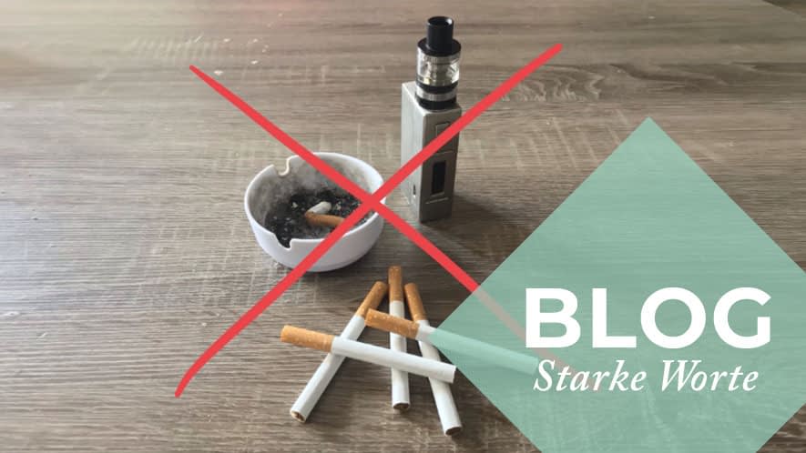 E-Zigarette und Aschenbecher