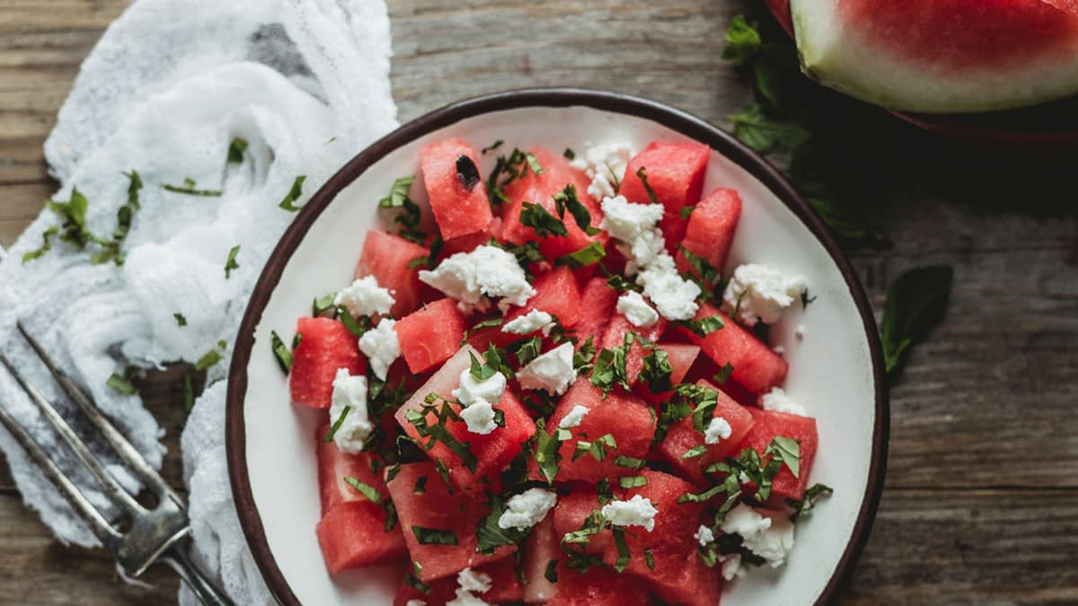 Wassermelonen-Feta-Salat