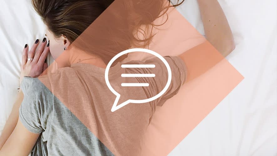 Frau mit MS schläft