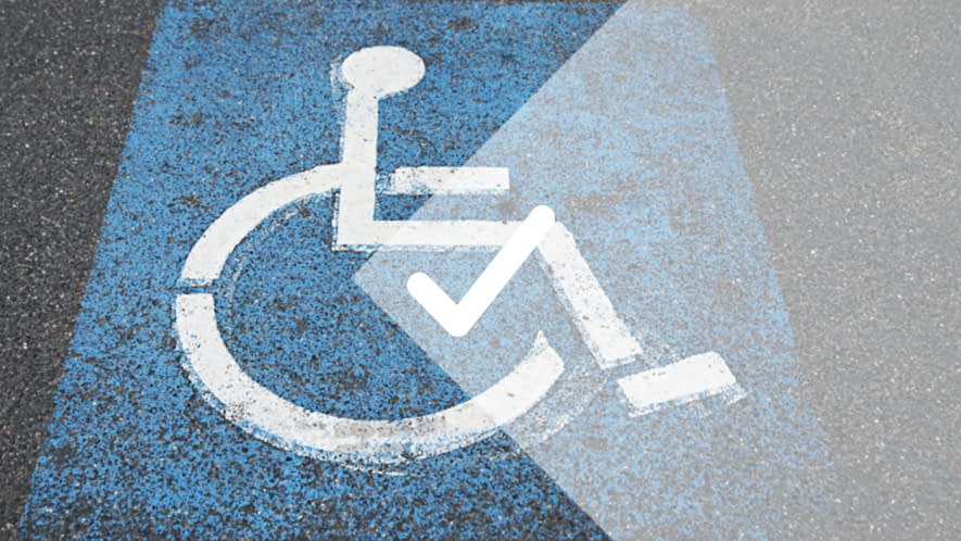 Zeichen für Behindertenparkplatz