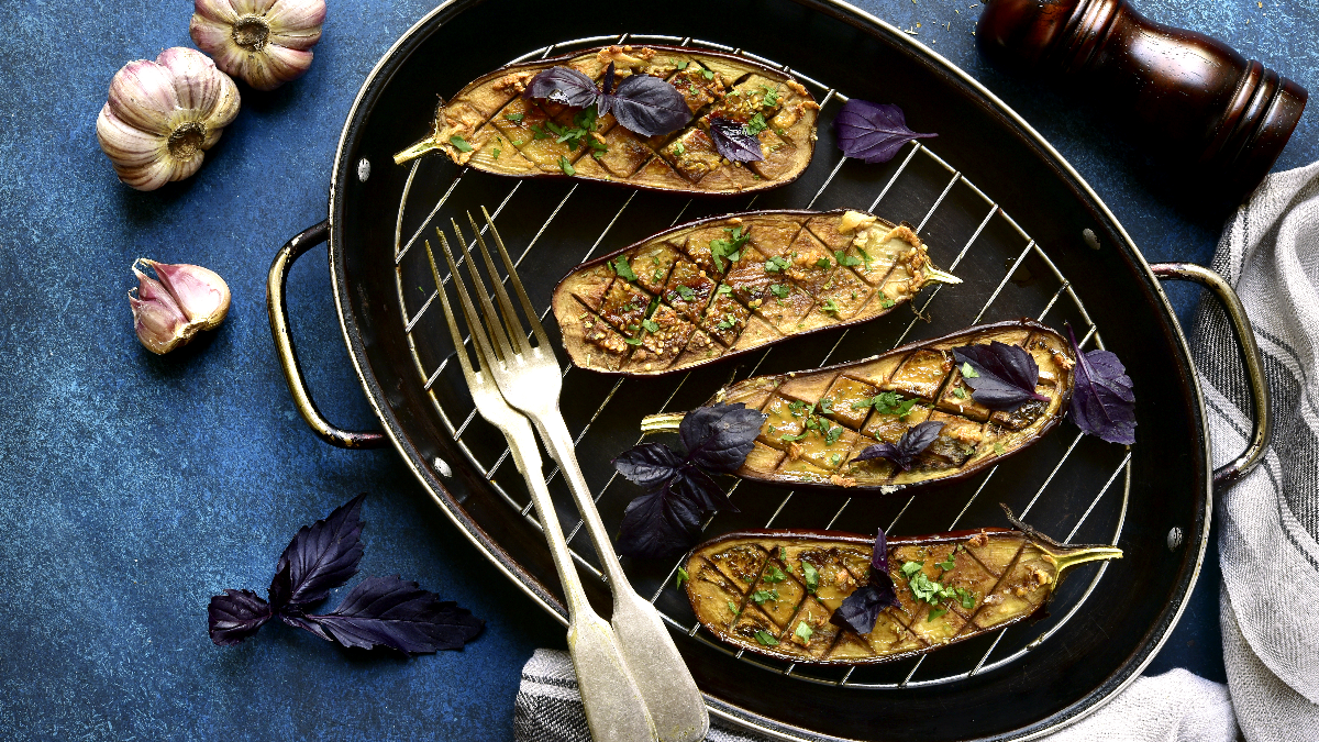 Gegrillte Aubergine