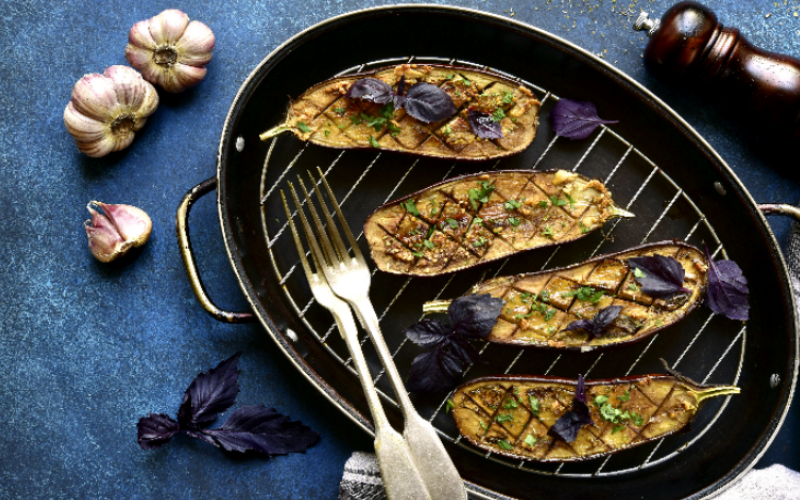 Gegrillte Auberginen 