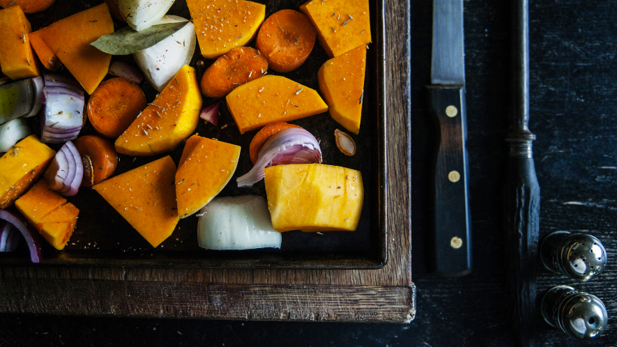 Ofengemüse mit Kräuterquark