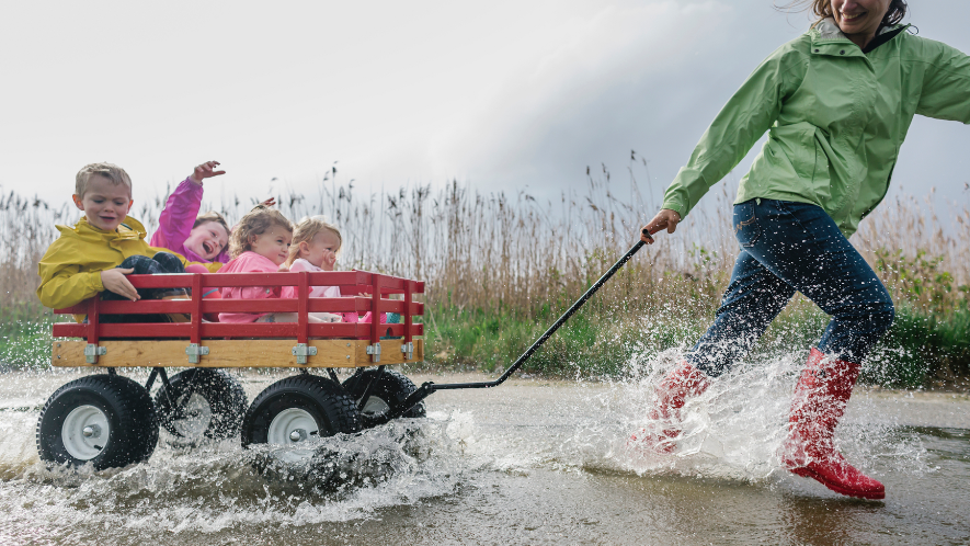 Kinderbetreuung bei einem MS-Schub