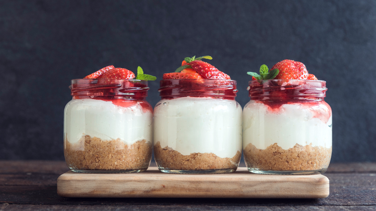 Erdbeer-Butterkeks-Dessert