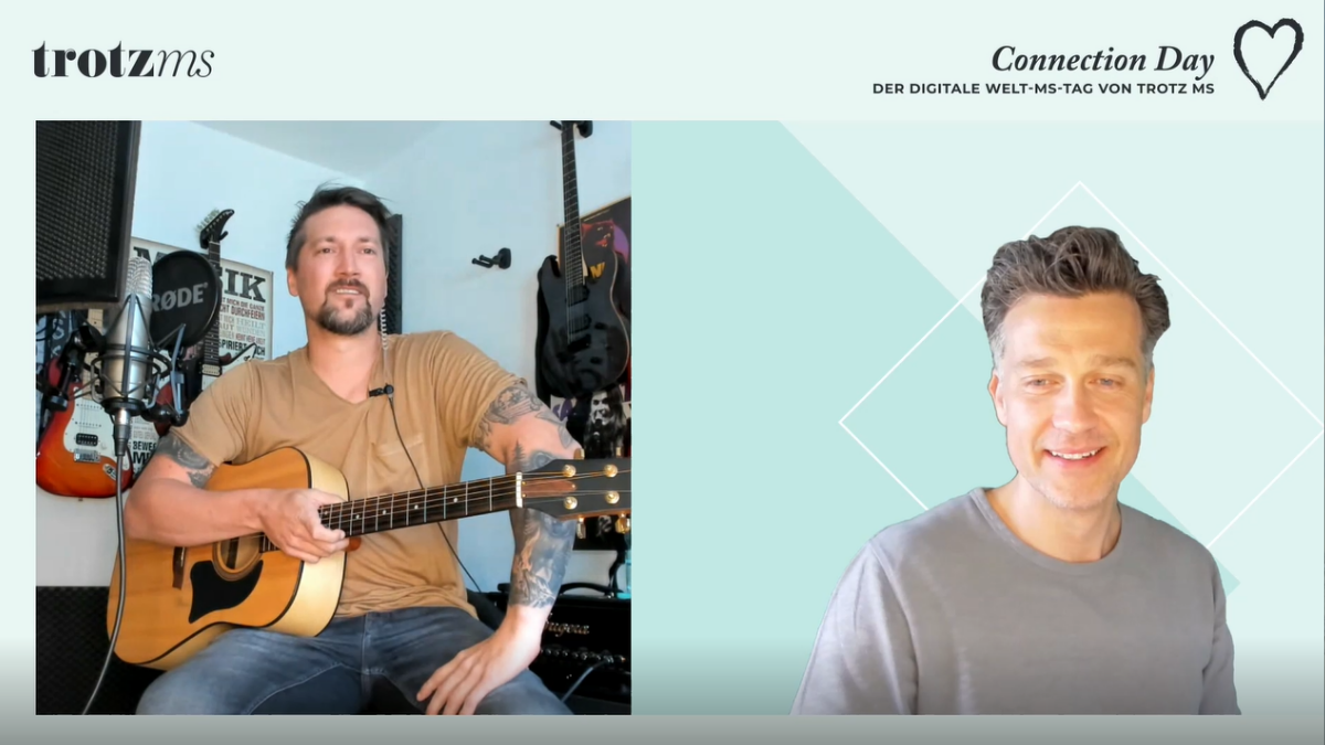 MS-Betroffener Alex mit Wayne