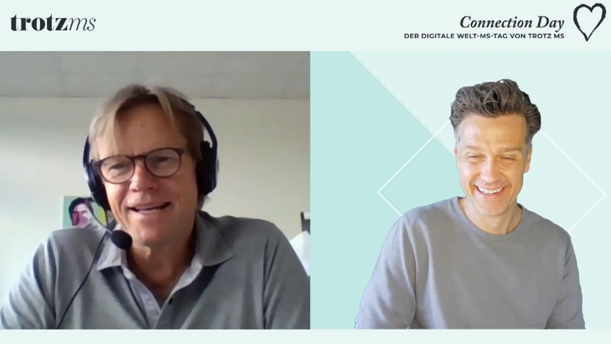 Experte Prof. Dr. Limmroth und Wayne Carpendale im Interview beim Connection Day