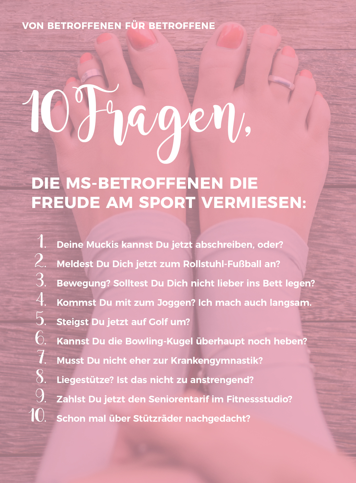 10 Fragen, die MS-Betroffenen die Freude am Sport vermiesen
