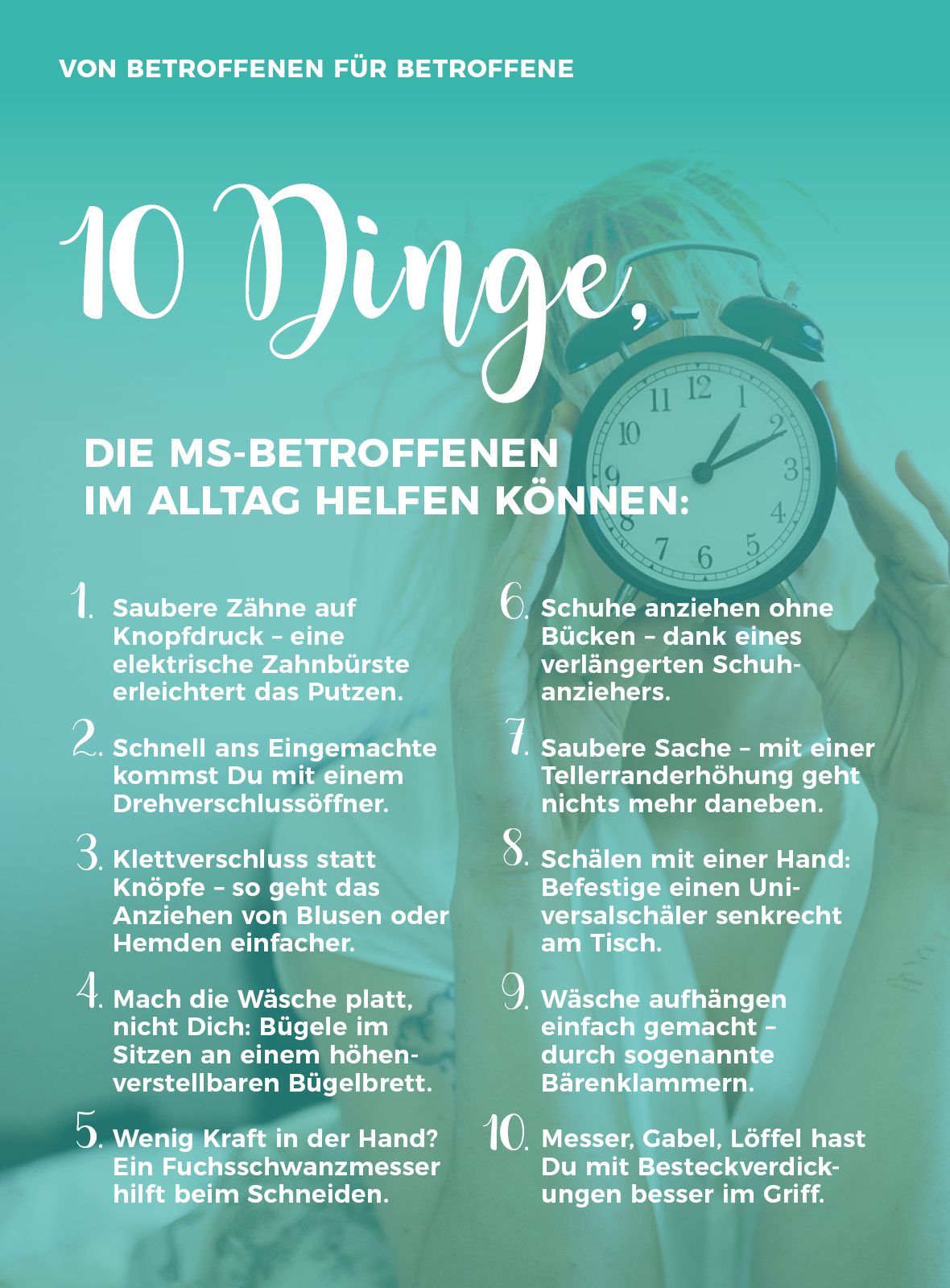10 Dinge, die MS-Betroffenen im Alltag helfen können