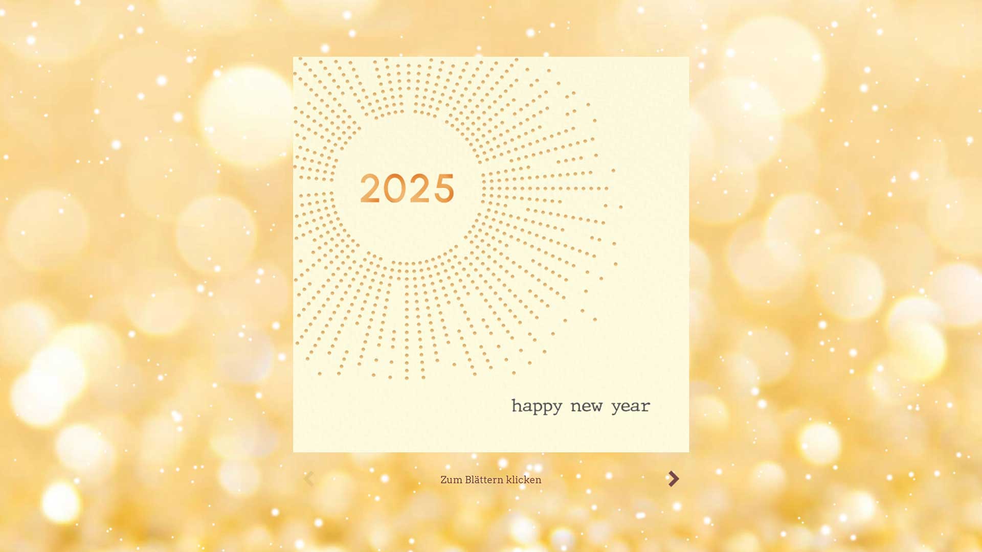 eCard Happy New Year New Year, Firework, Dots, Gold