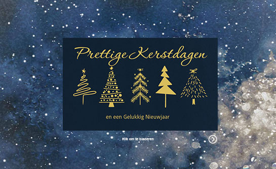 eCard Prettige Kerstdagen Kerstmis, Bomen, blauw