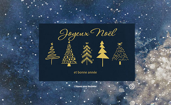 eCard Joyeux Noël  Noël, arbres, bleu