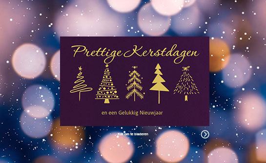 eCard Prettige Kerstdagen Kerstmis, Bomen, Paars