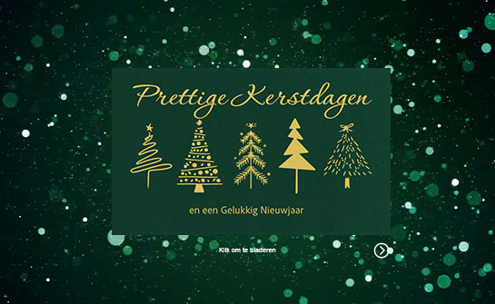 eCard Prettige Kerstdagen Kerstmis, Bomen, groen