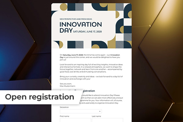 eCard EN - Innovation Day invitation template - Open registration Innovation Day invitation template - Open registration
