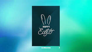 eCard Easter Greetings Happy Easter, bunny ears, green