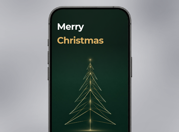 eCard Merry Christmas Christmas, Fir Tree, Lines, Green