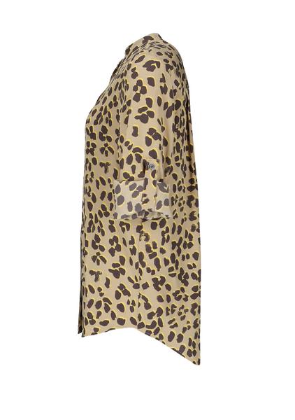 Relaxed-Fit Bluse aus reiner Seide mit Animal-Print