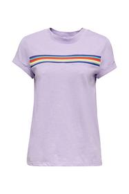 Slub-Shirt mit Strick-Blende