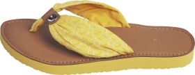 Flache Strandsandale mit Monogramm
