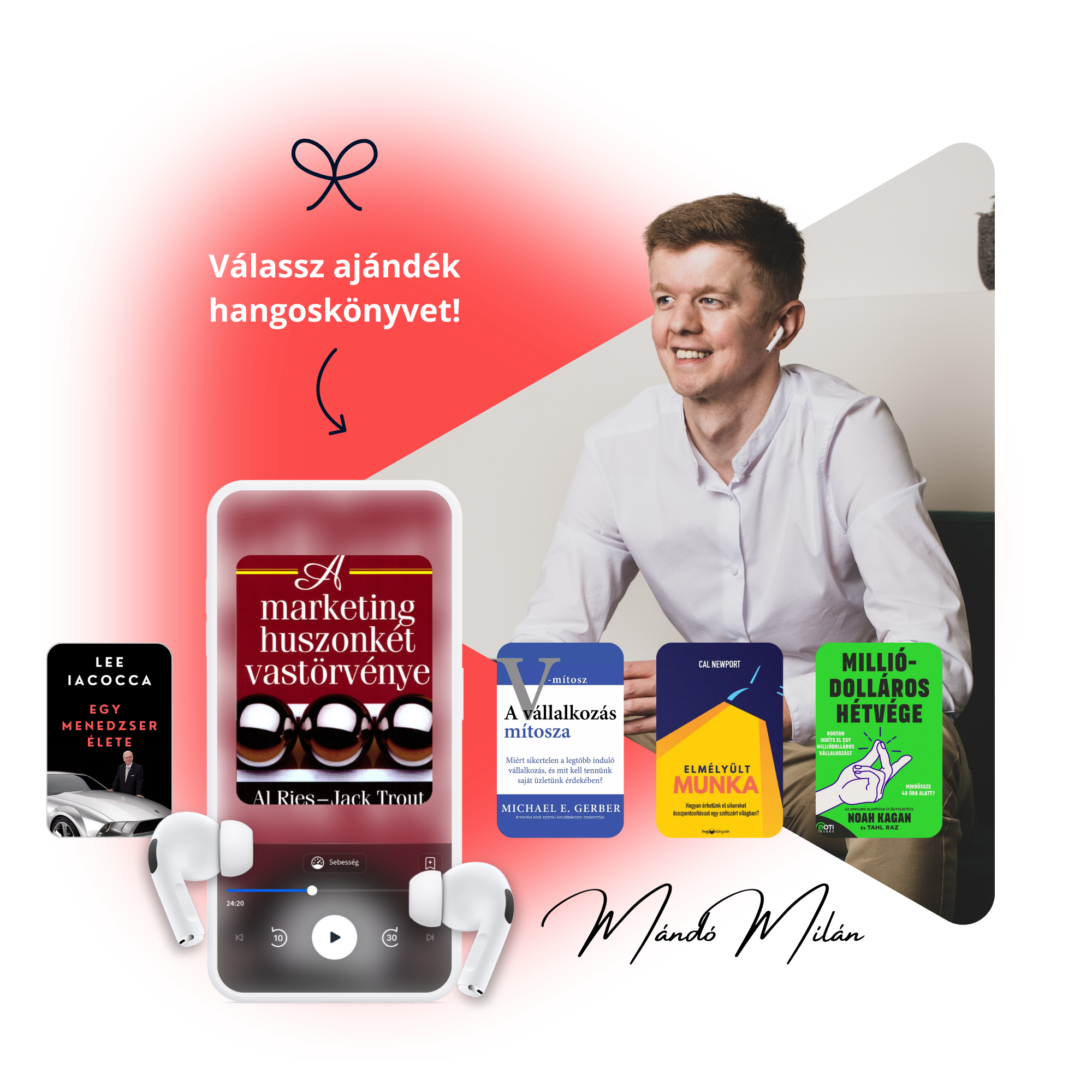 Minner - Mándó Milán a promociós Voiz hangoskönyvekkel