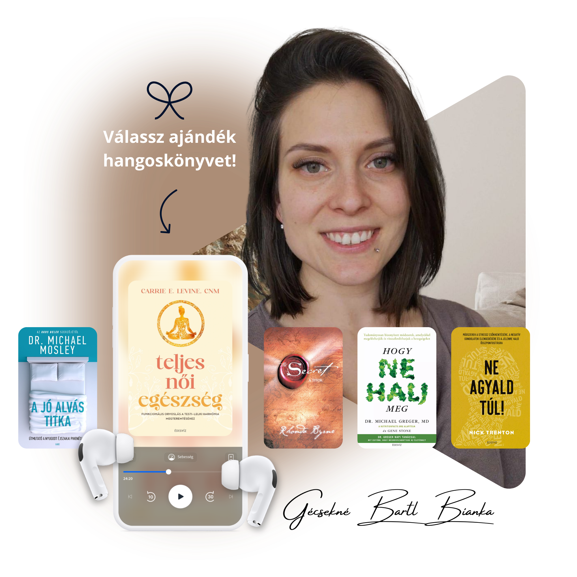 Gécsekné Bartl Bianka a promociós Voiz hangoskönyvekkel