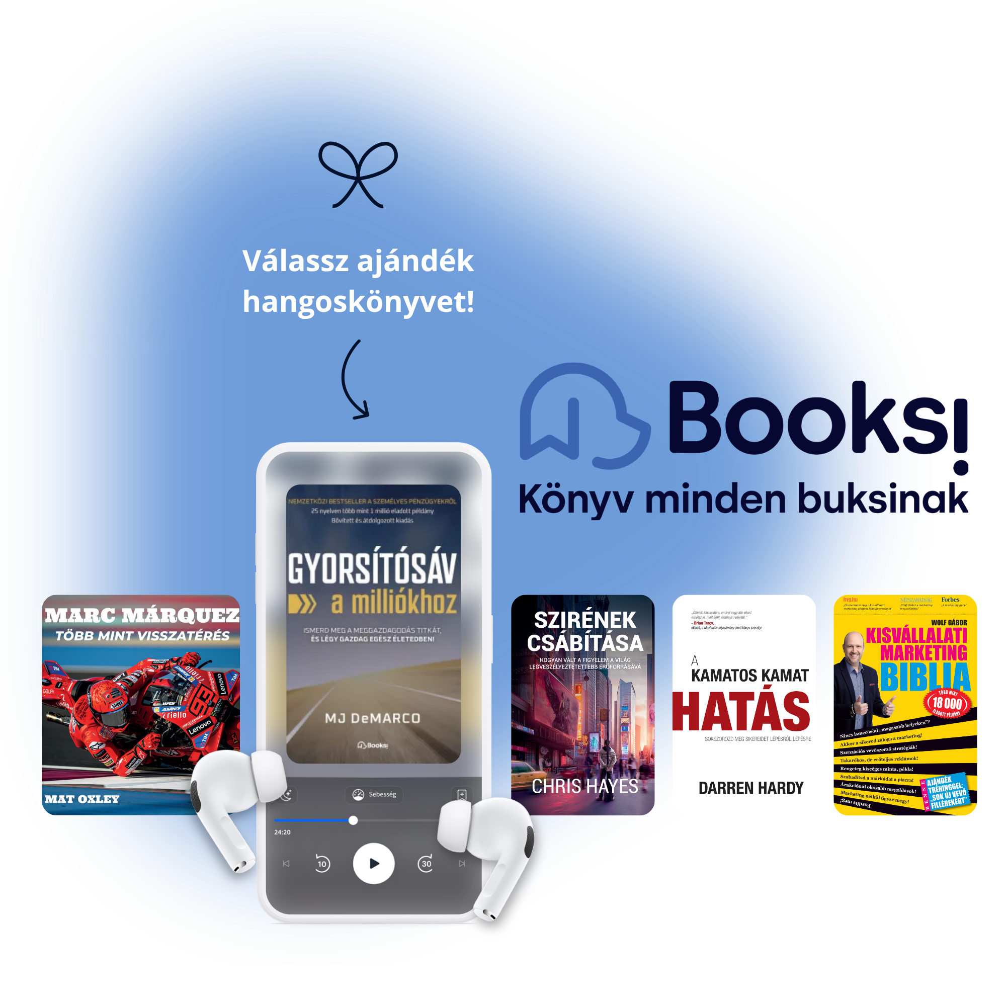 Booksi könyvek a promociós Voiz hangoskönyvekkel