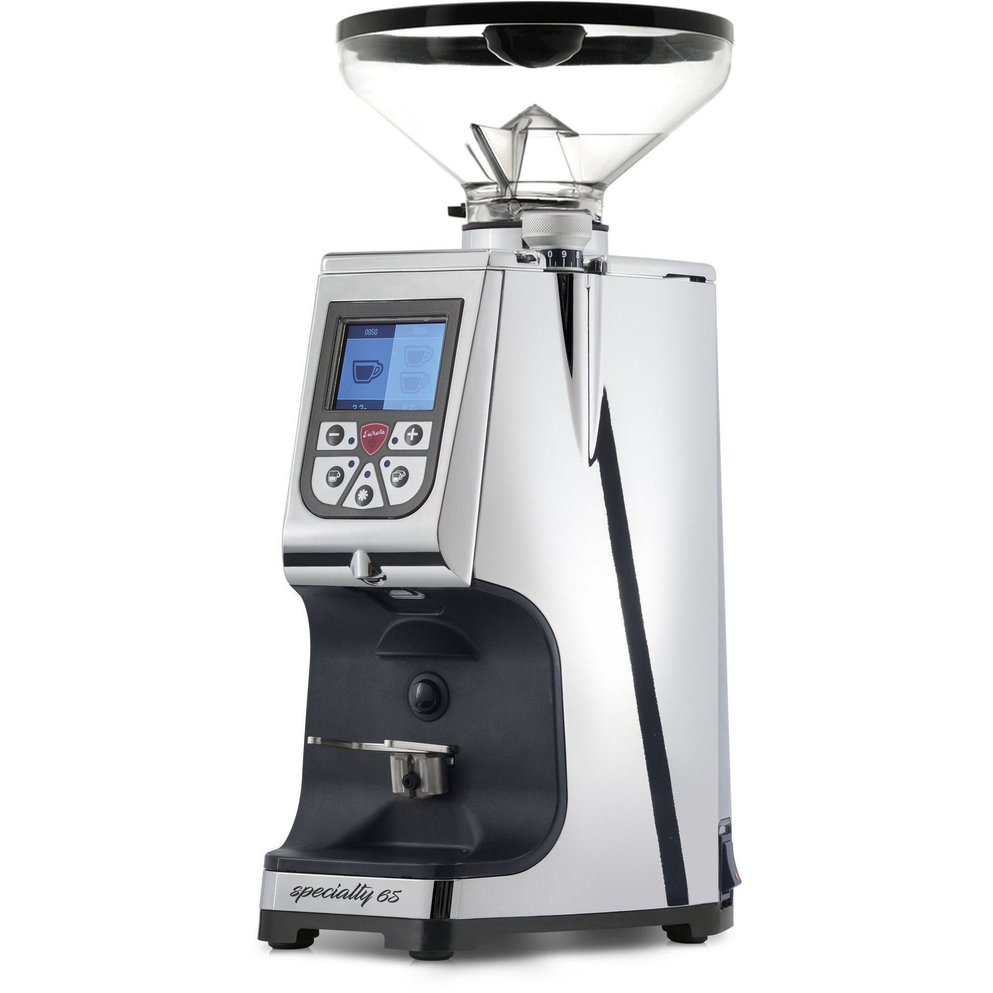Eureka ATOM Specialty 65 elektronisk kaffekværn, forkromet stål