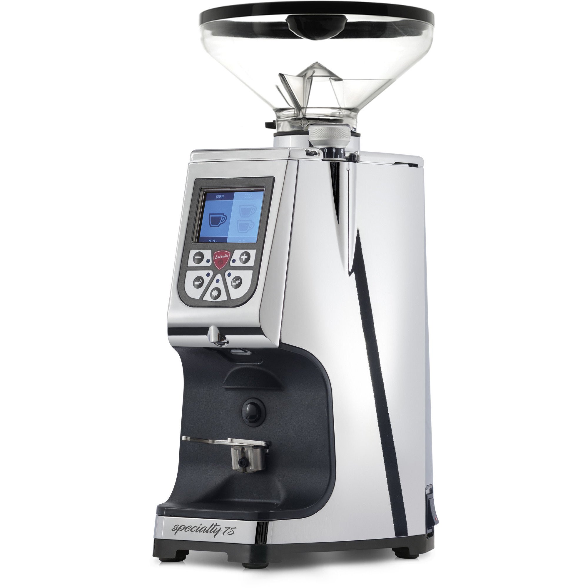 Eureka ATOM Specialty 75 elektronisk kaffekværn, forkromet stål